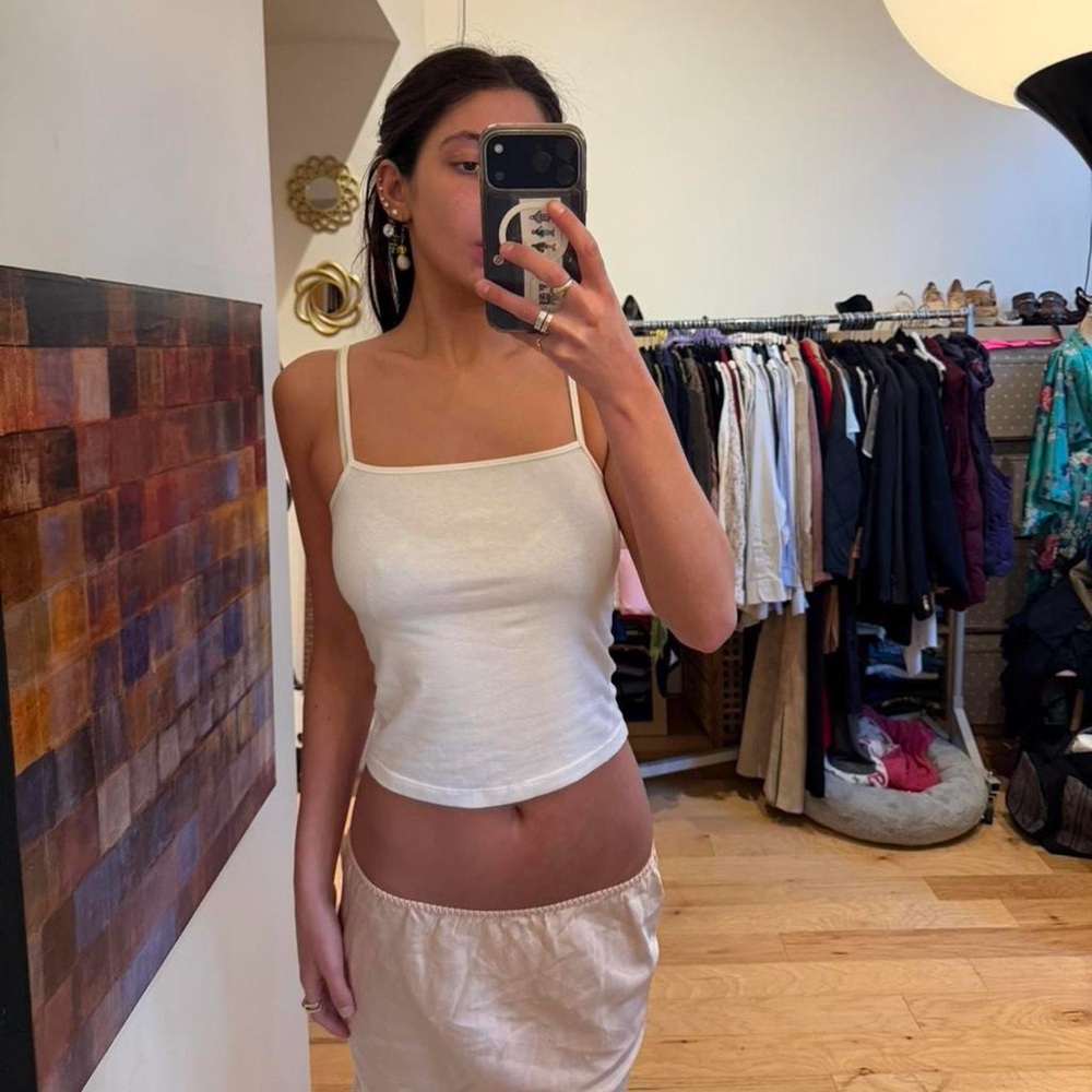 wild fable White Slim Square-Neck Tank Top